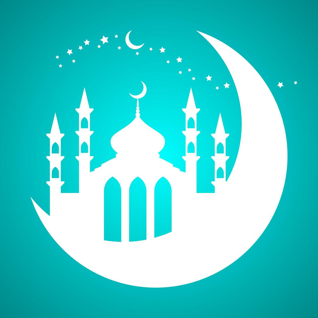 mosque on the moon png transparent