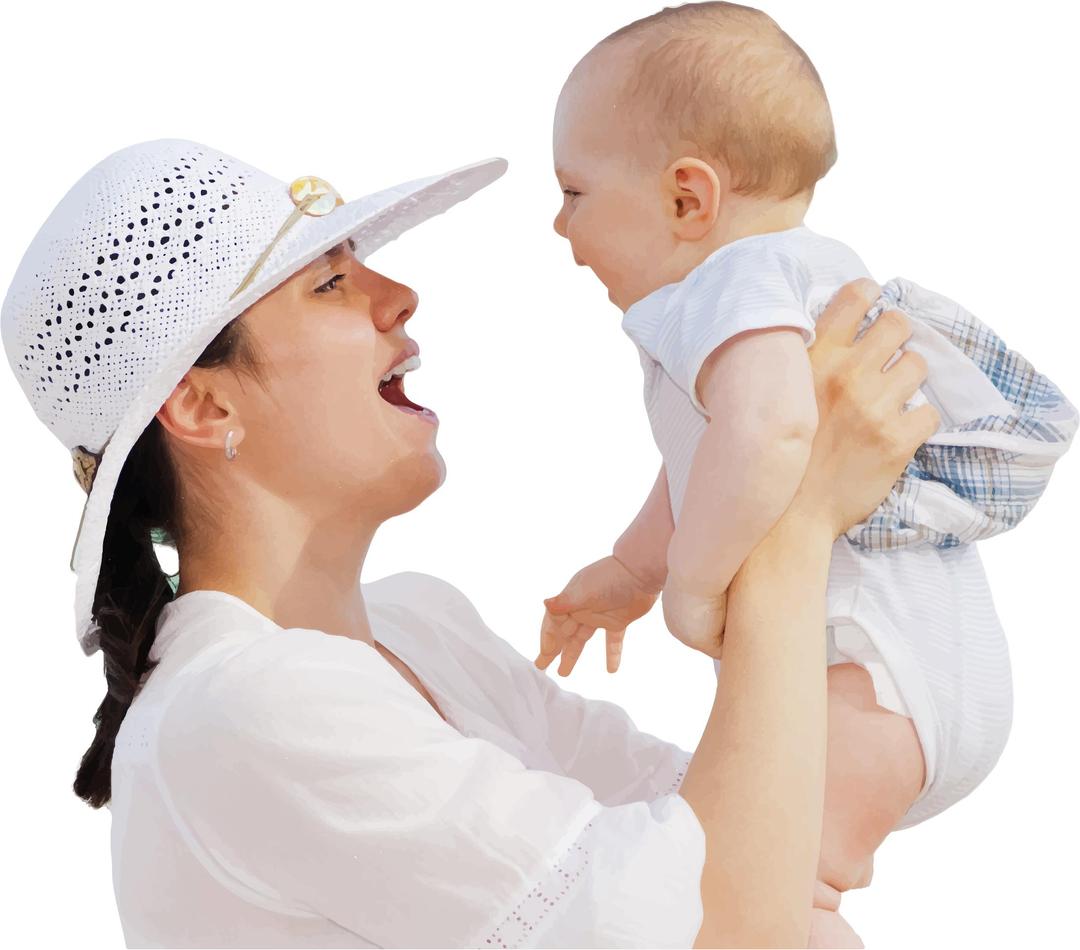 Mother And Baby Having Fun png transparent