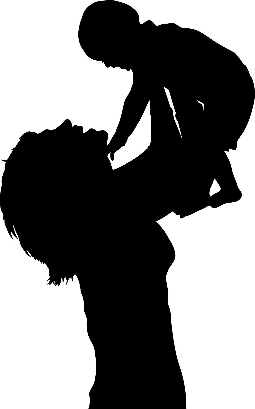 Mother And Baby Silhouette png transparent