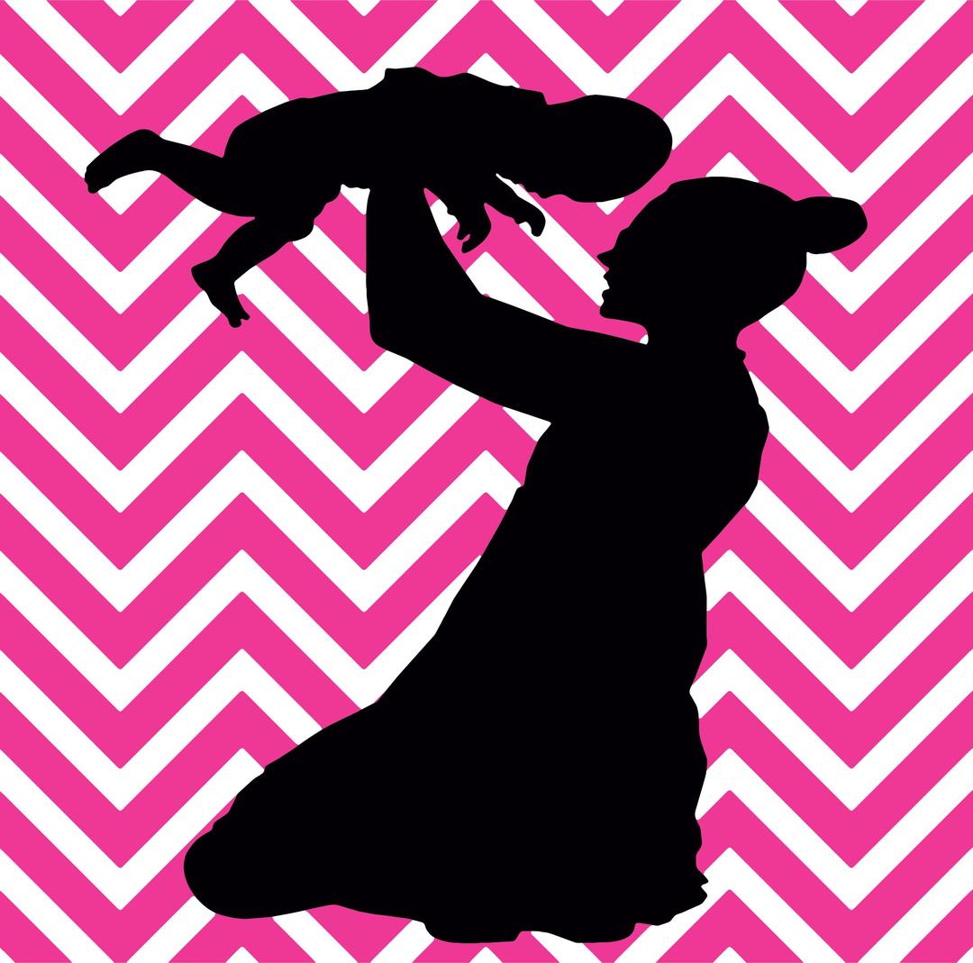 Mother And Baby With Chevrons Background png transparent