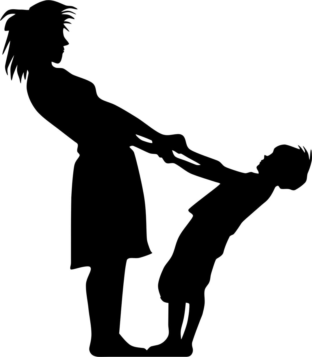 Mother And Son Minus Ground Silhouette png transparent