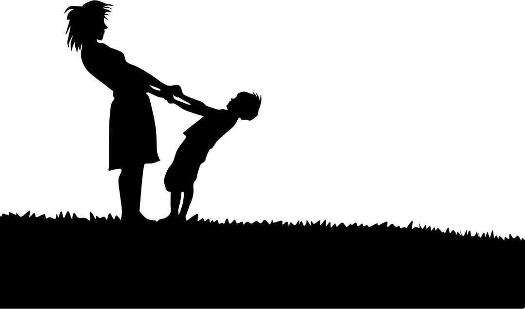 Mother And Son Silhouette png transparent