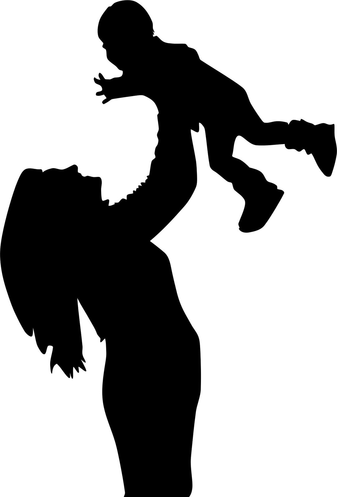 Mother And Son Silhouette 2 png transparent