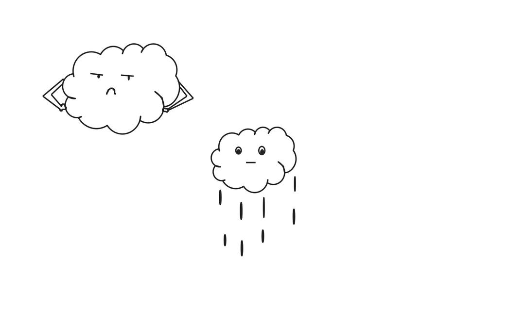Mother cloud and baby cloud png transparent