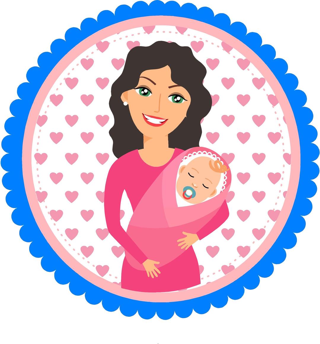 Mother Holding Baby Illustration png transparent