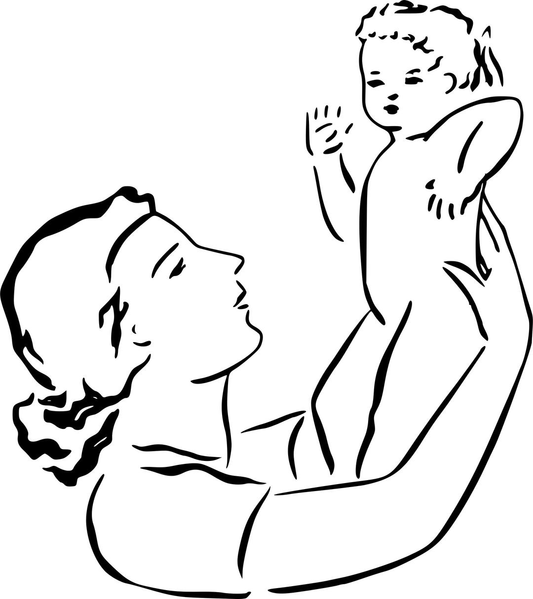 Mother Holds Baby png transparent