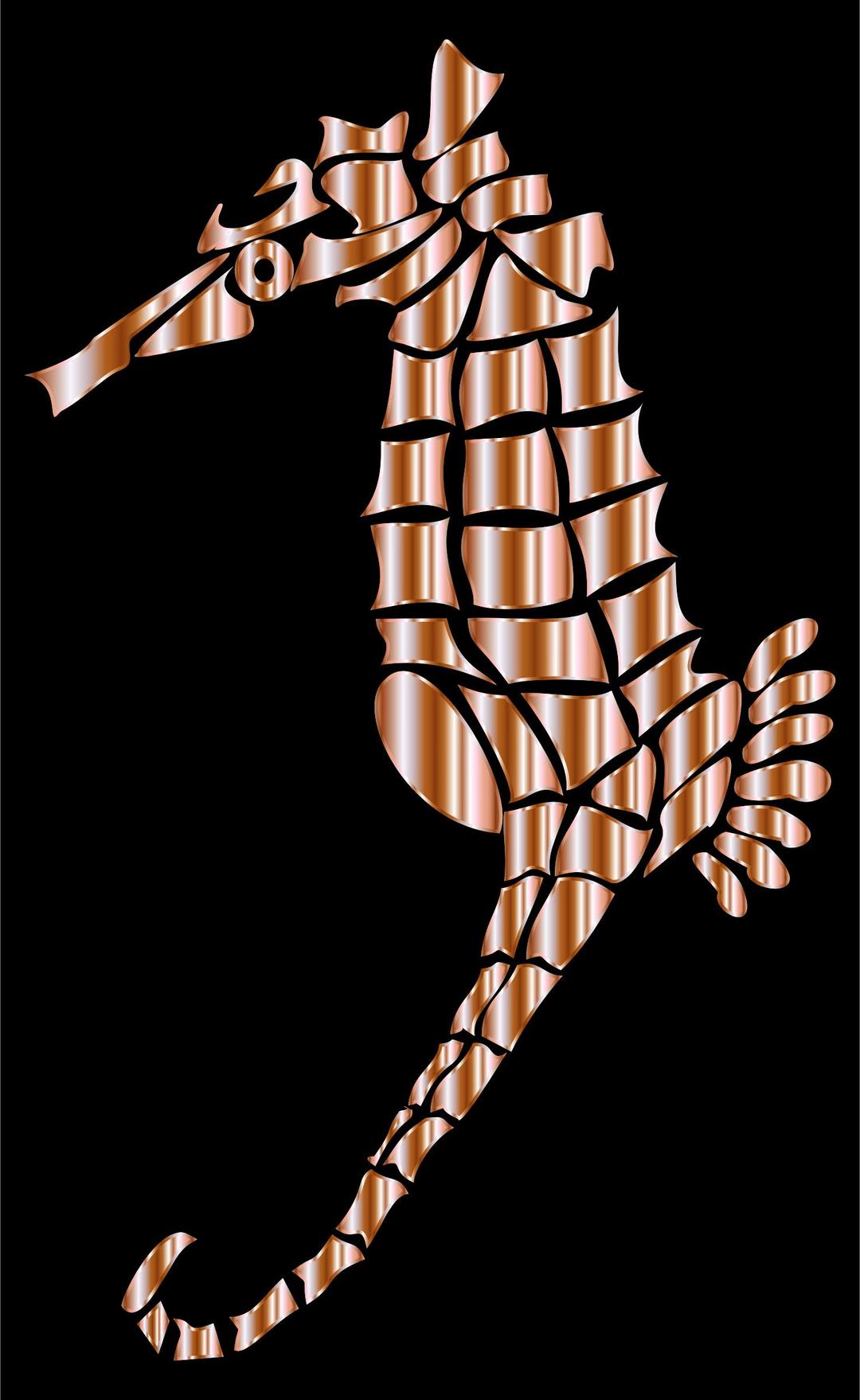 Mother Of Pearl Stylized Seahorse Silhouette png transparent