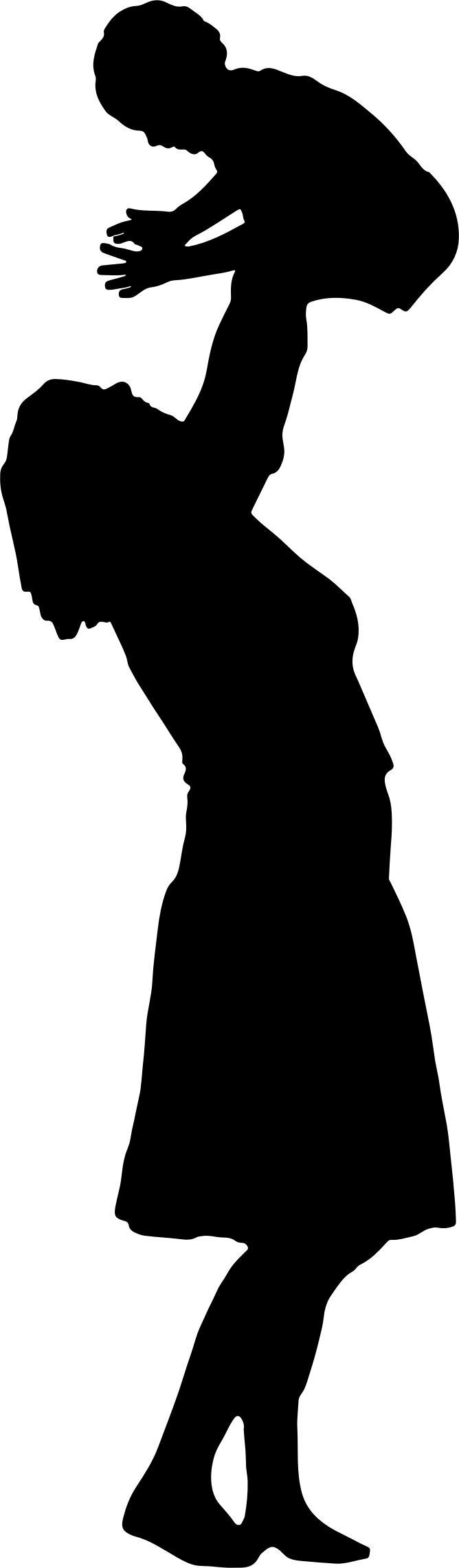 Mother Playing With Child Silhouette png transparent