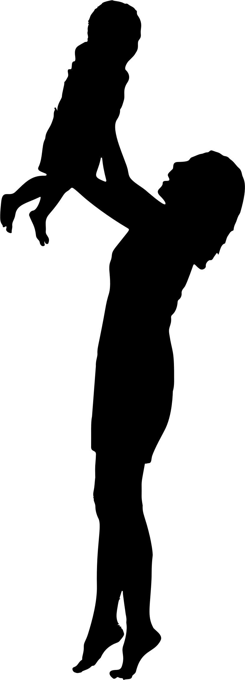 Mother Playing With Infant Silhouette png transparent