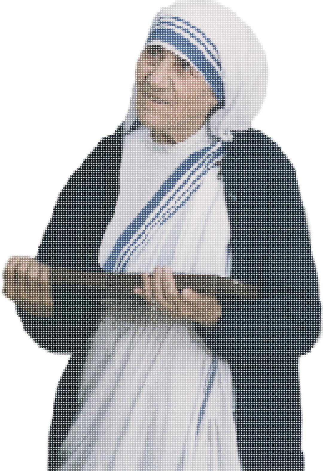 Mother Teresa Mosaic Ellipses png transparent