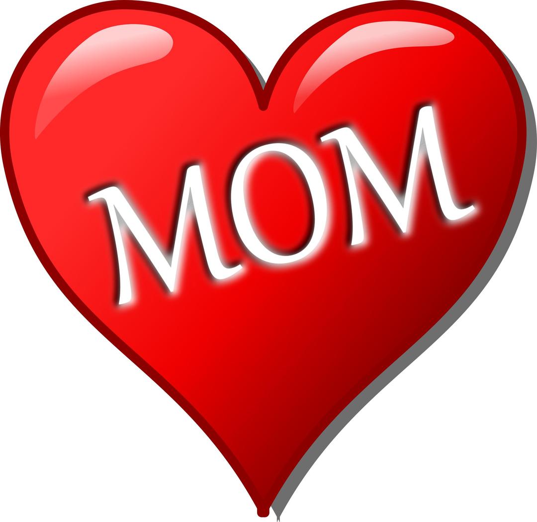 Mother's day heart png transparent