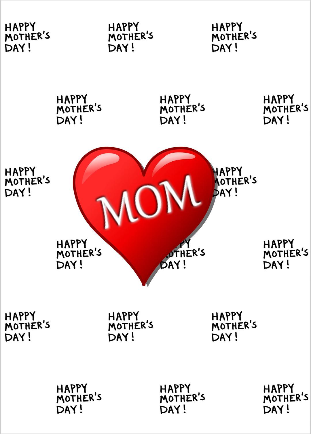 Mother's Day Pattern 5x7 png transparent