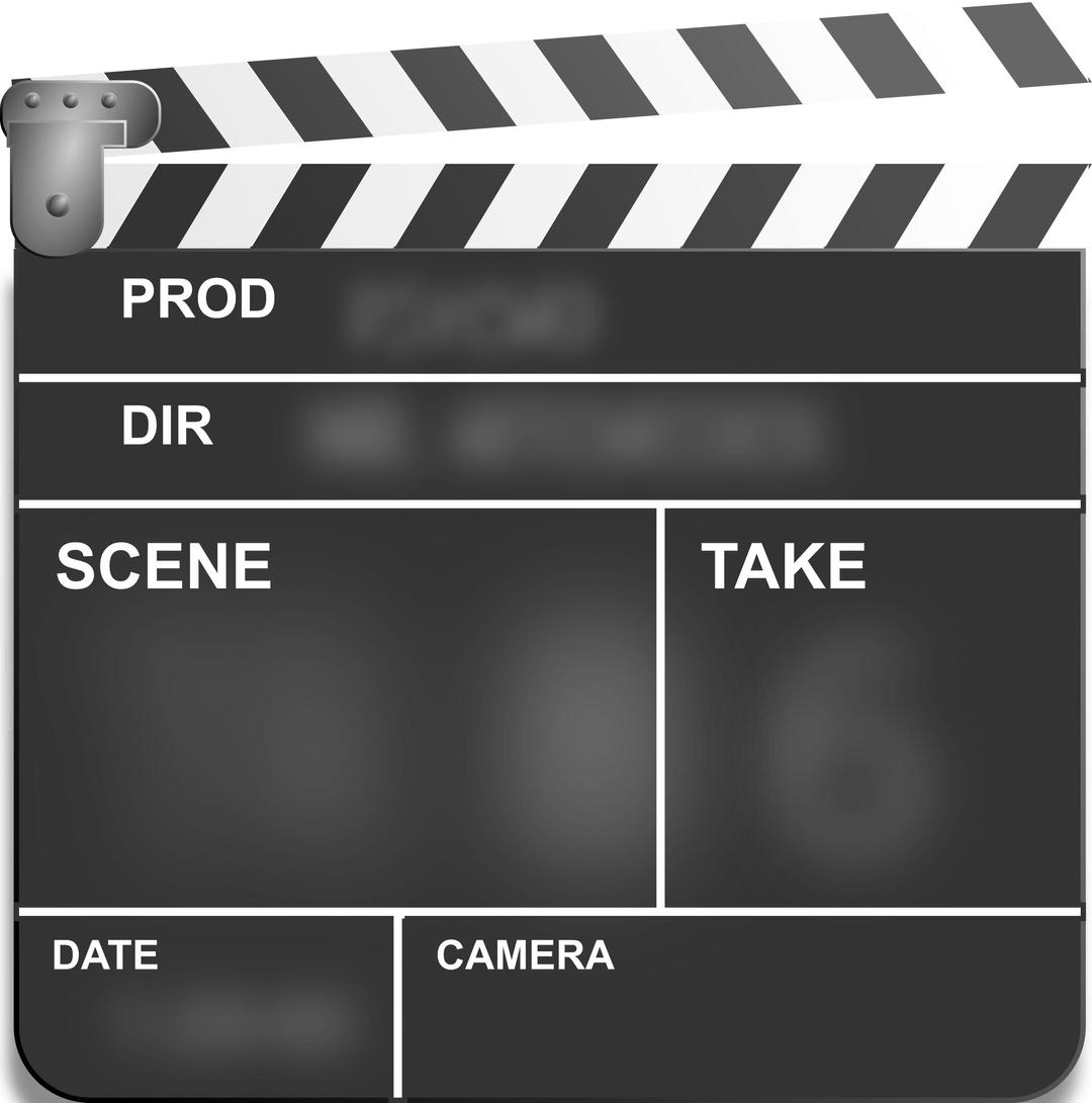 Motion Picture Film Slate Clapper png transparent