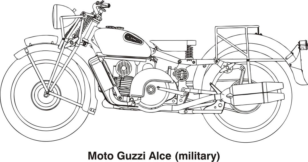 Moto Guzzi Alce (military), year 1939 png transparent