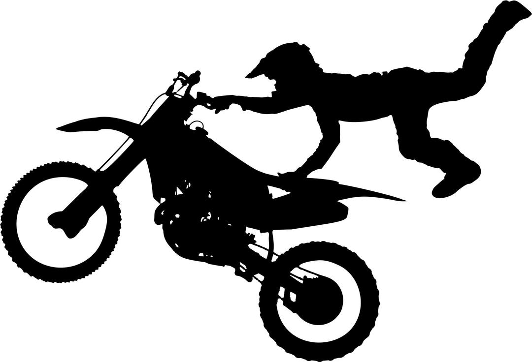 Motocross Bike Aerial Stunt Silhouette png transparent