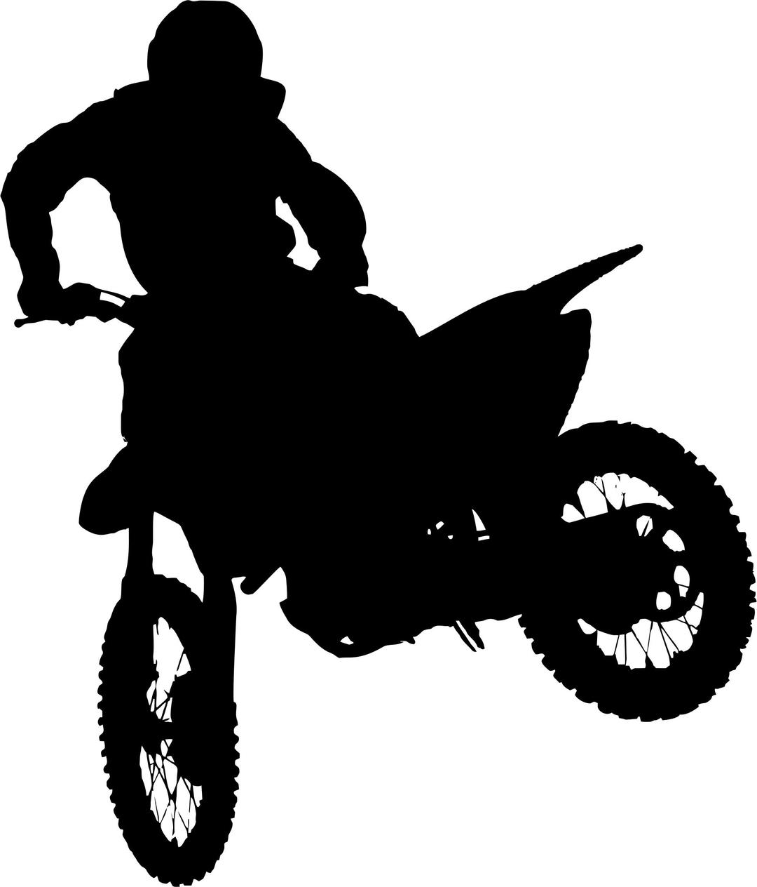 Motocross Stunt Silhouette png transparent