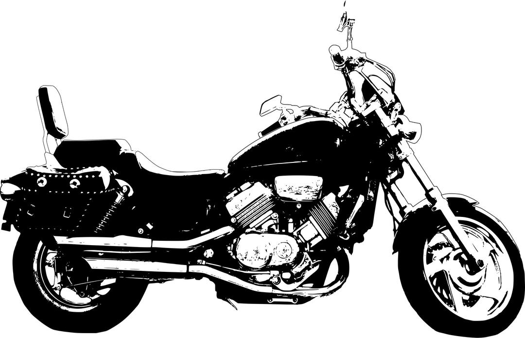 motorcycle, black and white png transparent