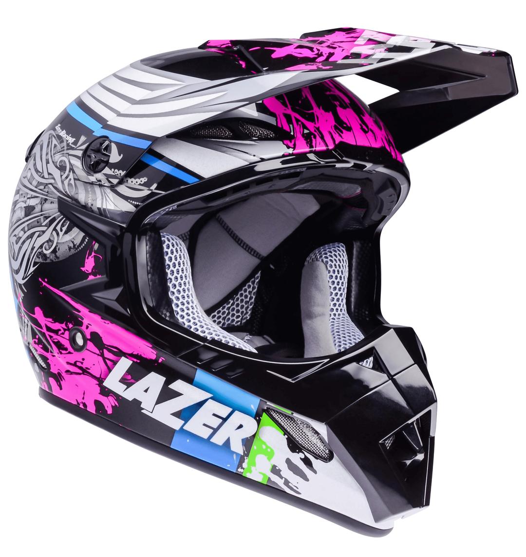 Motorcycle Helmet Lazer  MX8 Flash Pure Glass Black png transparent