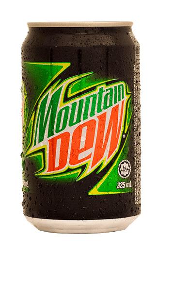 Mountain Dew Black Can png transparent