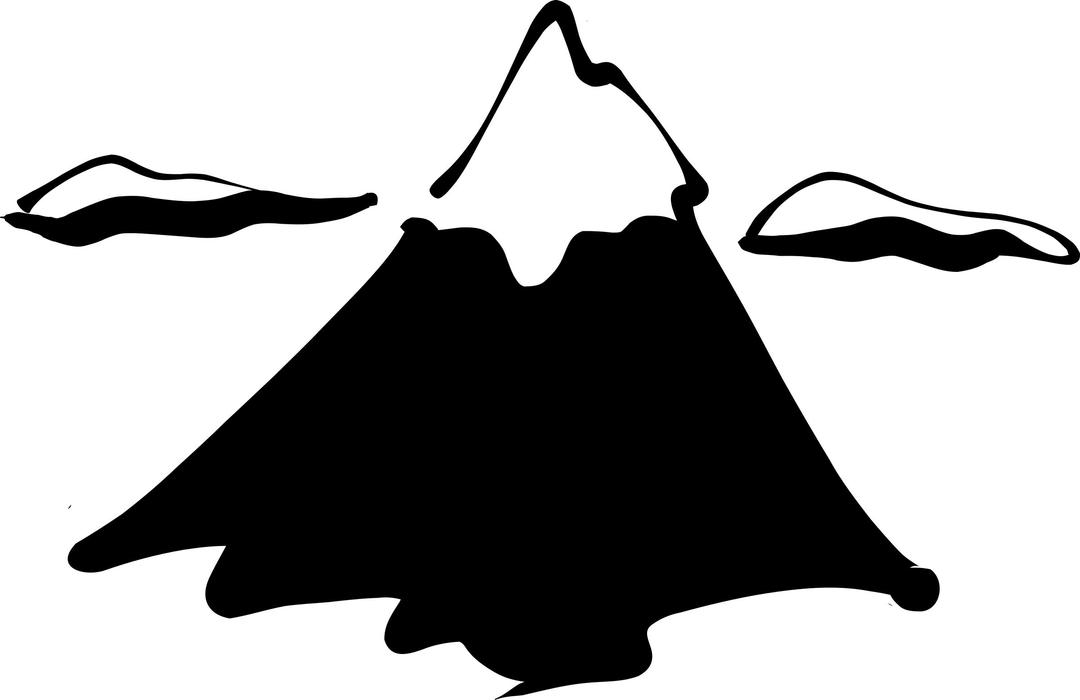 Mountain in Ink png transparent