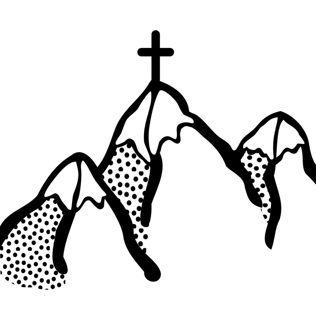 mountains - lineart png transparent