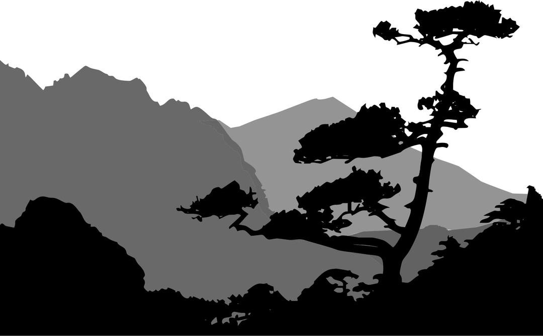 Mountains Silhouette png transparent