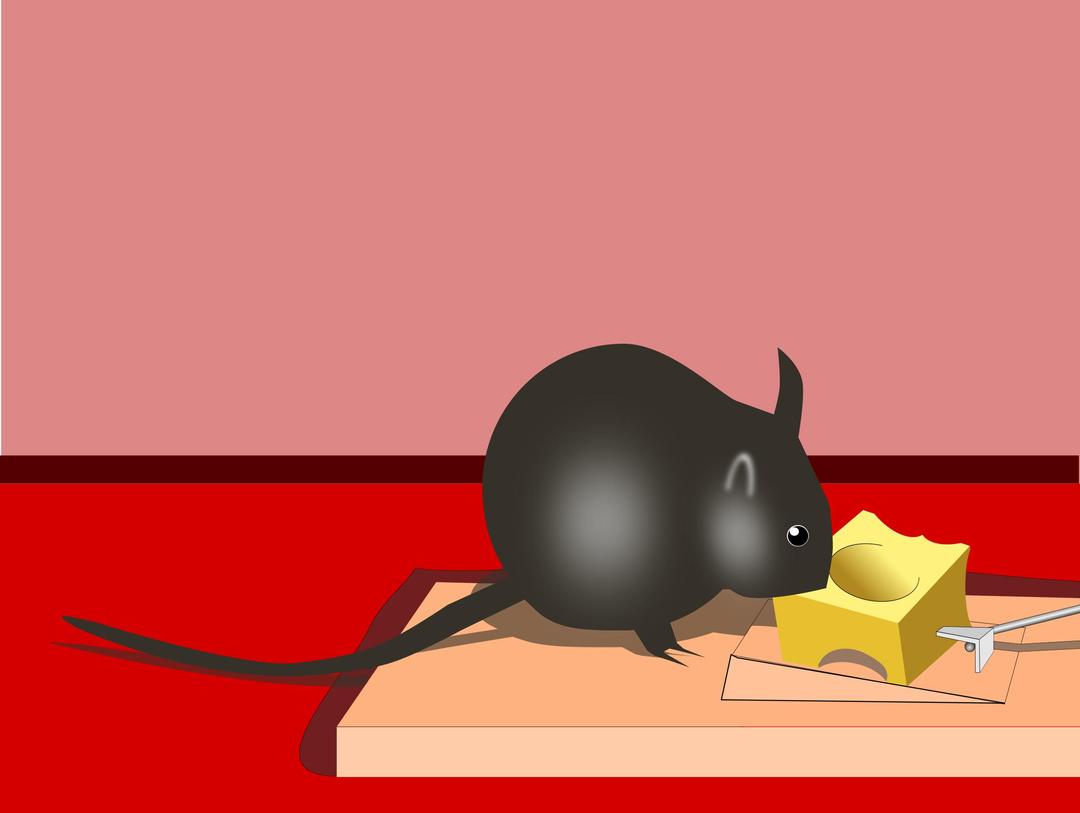 Mouse with trap png transparent