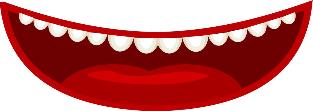 Mouth in a cartoon style png transparent