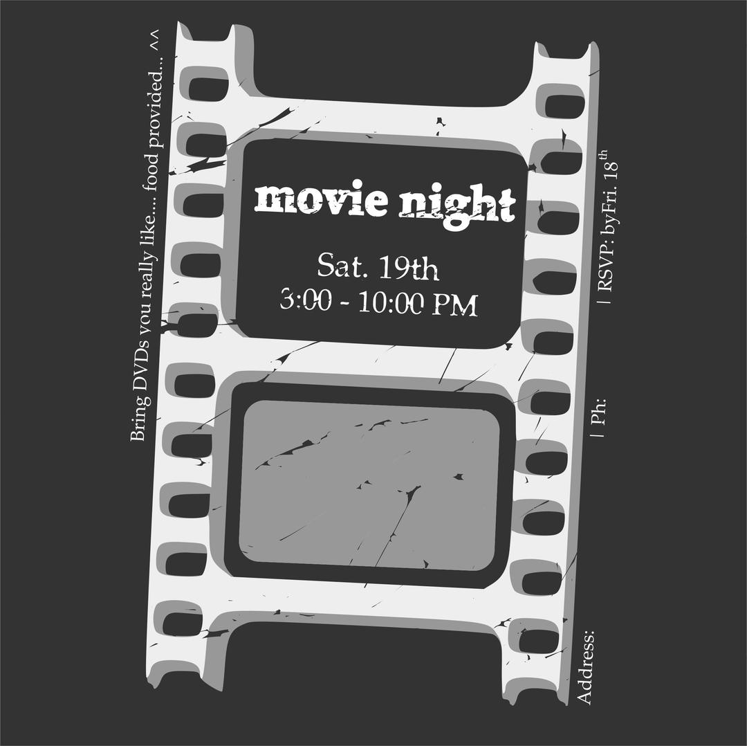 Movie night ticket png transparent