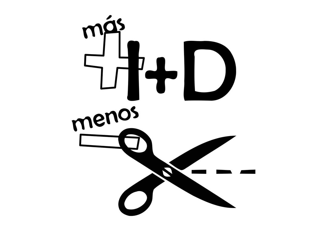 mÃ¡s I+D menos Recortes - Dibujo png transparent