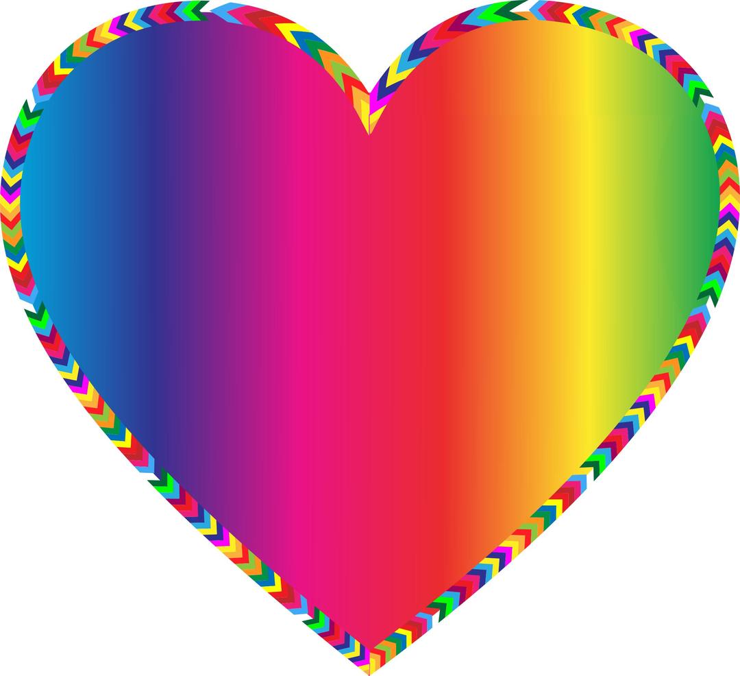 Multicolored Arrows Heart Filled png transparent