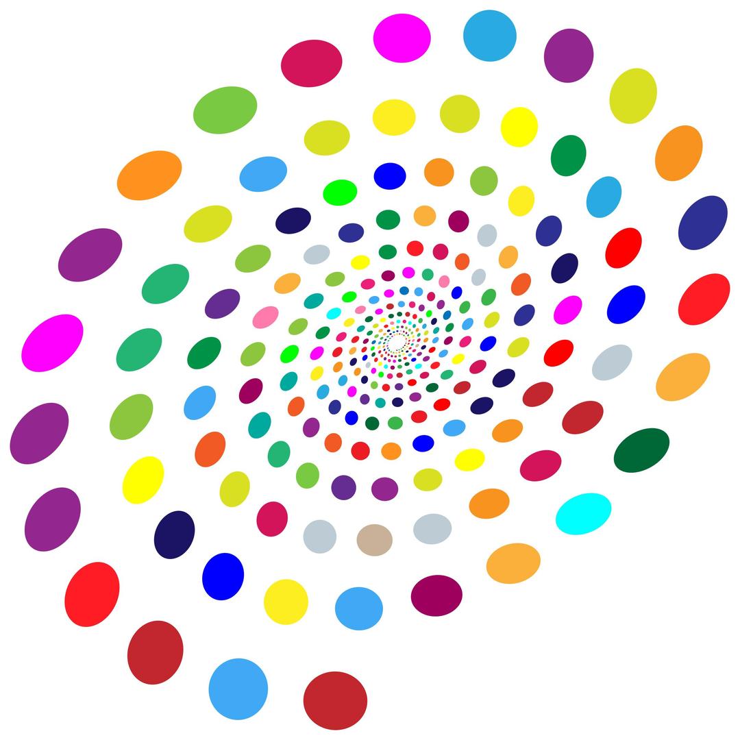 Multicolored Circles Vortex png transparent