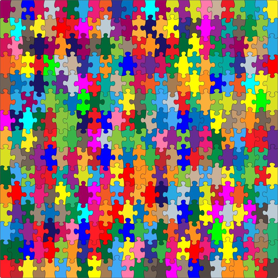 Multicolored Jigsaw Puzzle Pieces png transparent