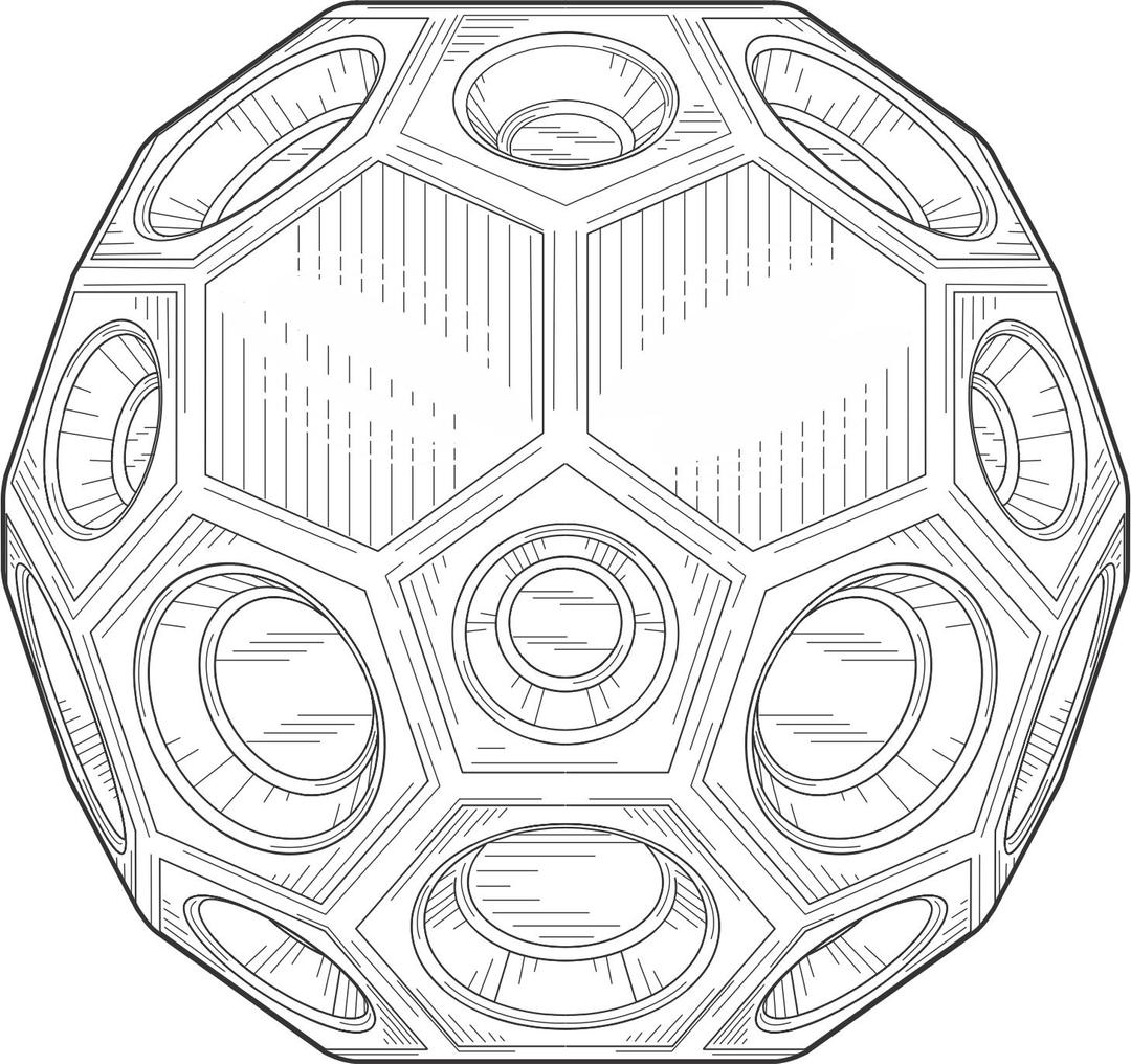 Multi-Sided Game Ball png transparent