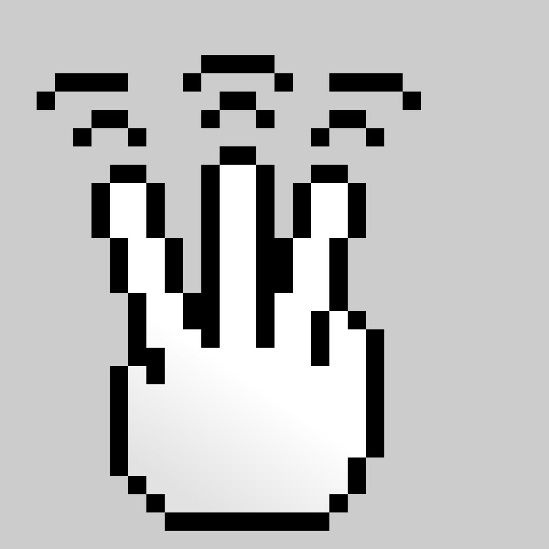 MultiTouch-Interface Pixel-theme 3-fingers-Double-Tap png transparent