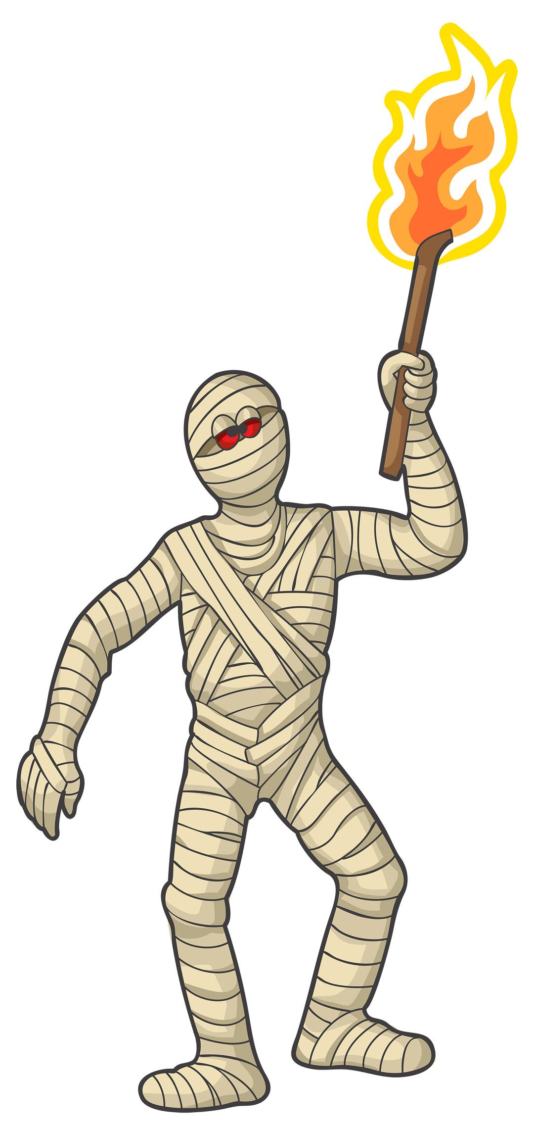 Mummy With Torch png transparent