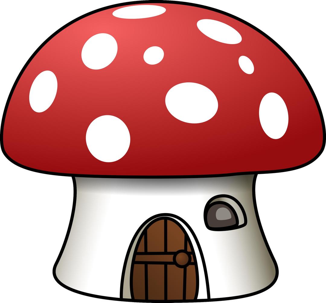 Mushroom house png transparent