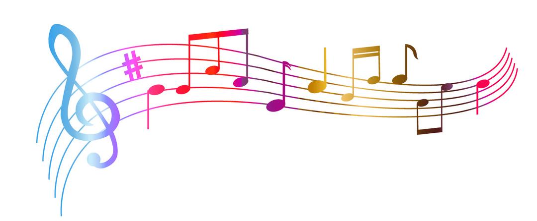 Music Notes Colourful png transparent
