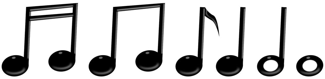 Music notes. Notas musicales png transparent