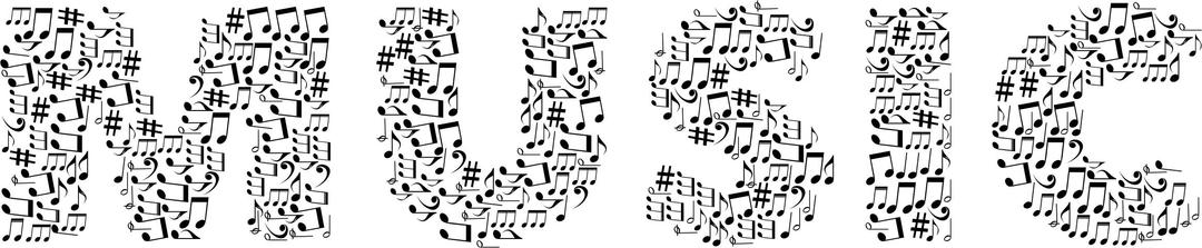 Music Typography Black png transparent