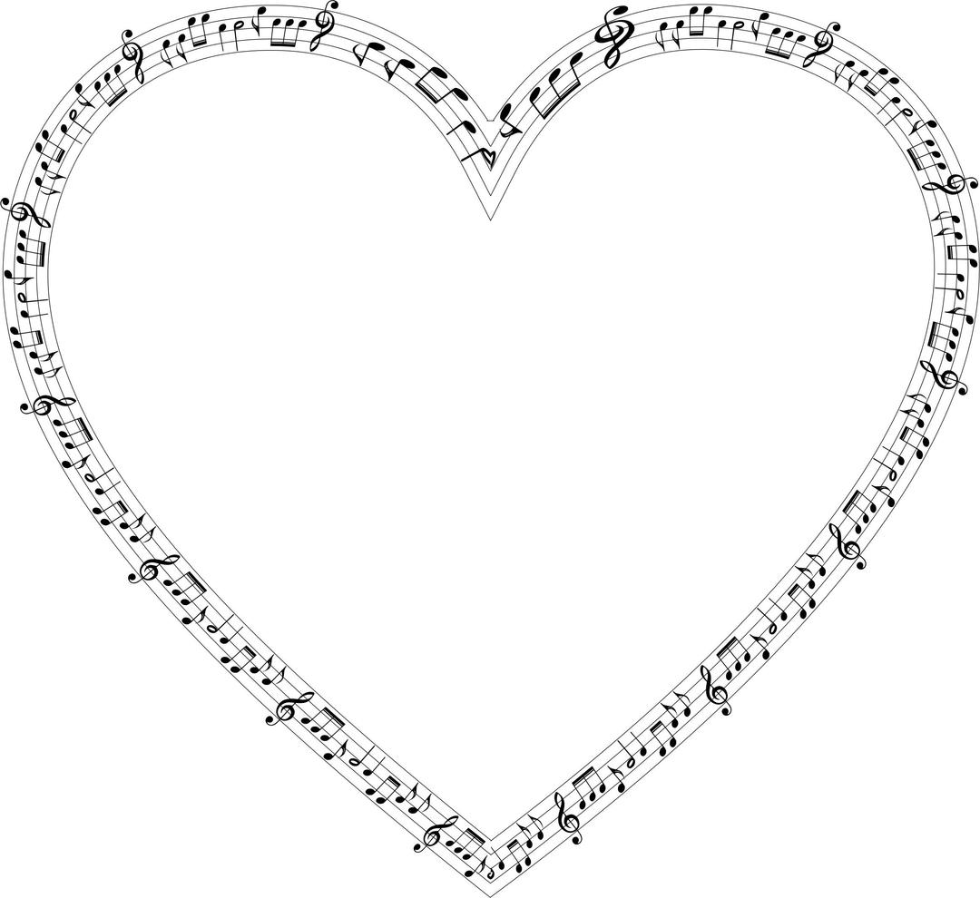 Musical Heart png transparent
