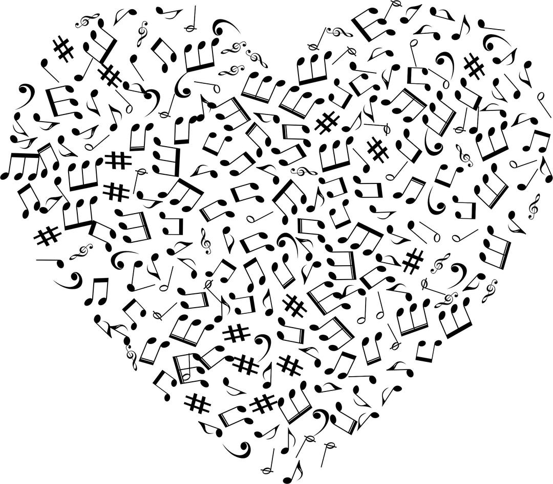 Musical Heart 4 png transparent