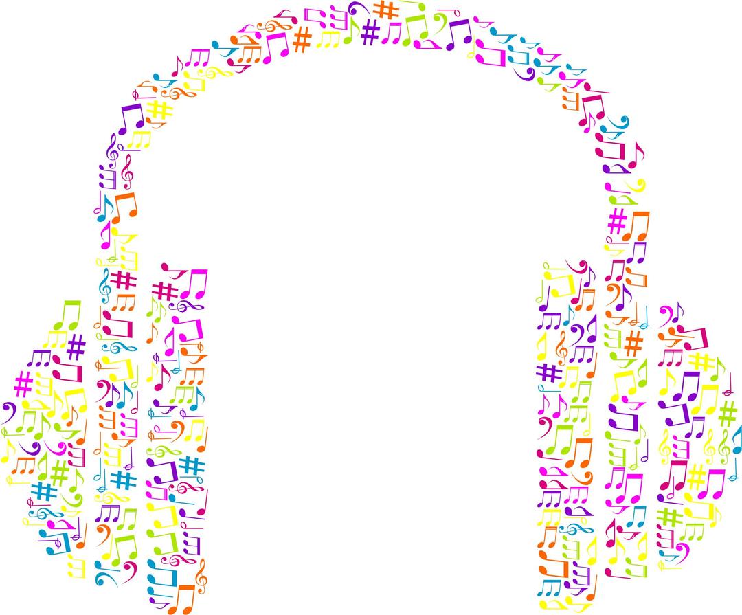 Musical Notes Headphone No Background png transparent