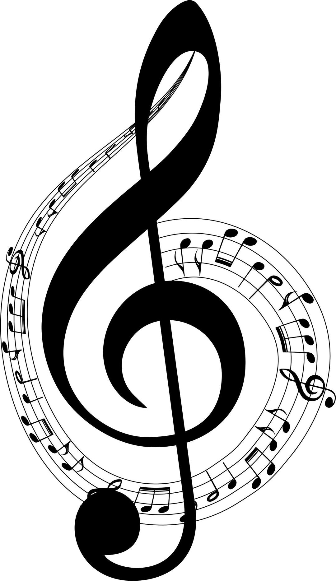 Musical Notes Typography png transparent