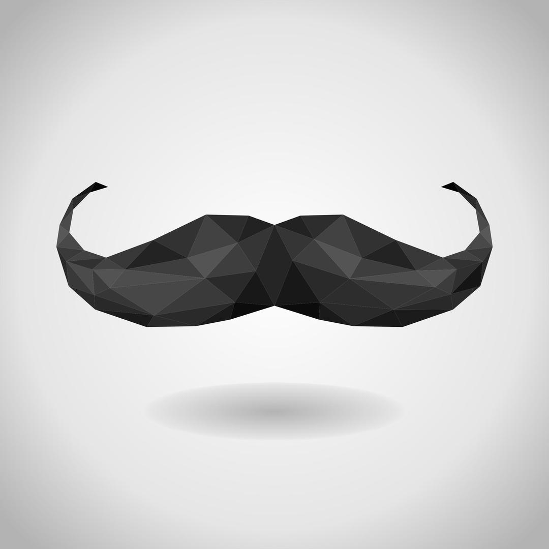 mustache lowpoly png transparent