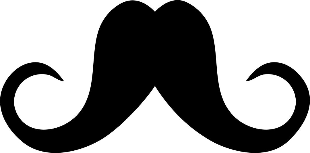 Mustache Silhouette png transparent