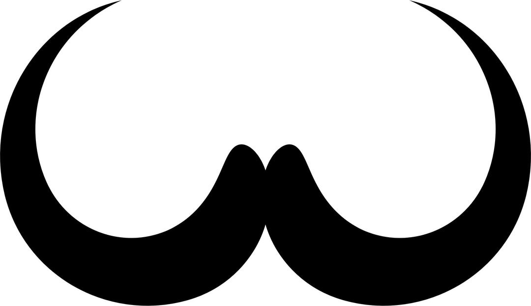 Mustache Silhouette 2 png transparent