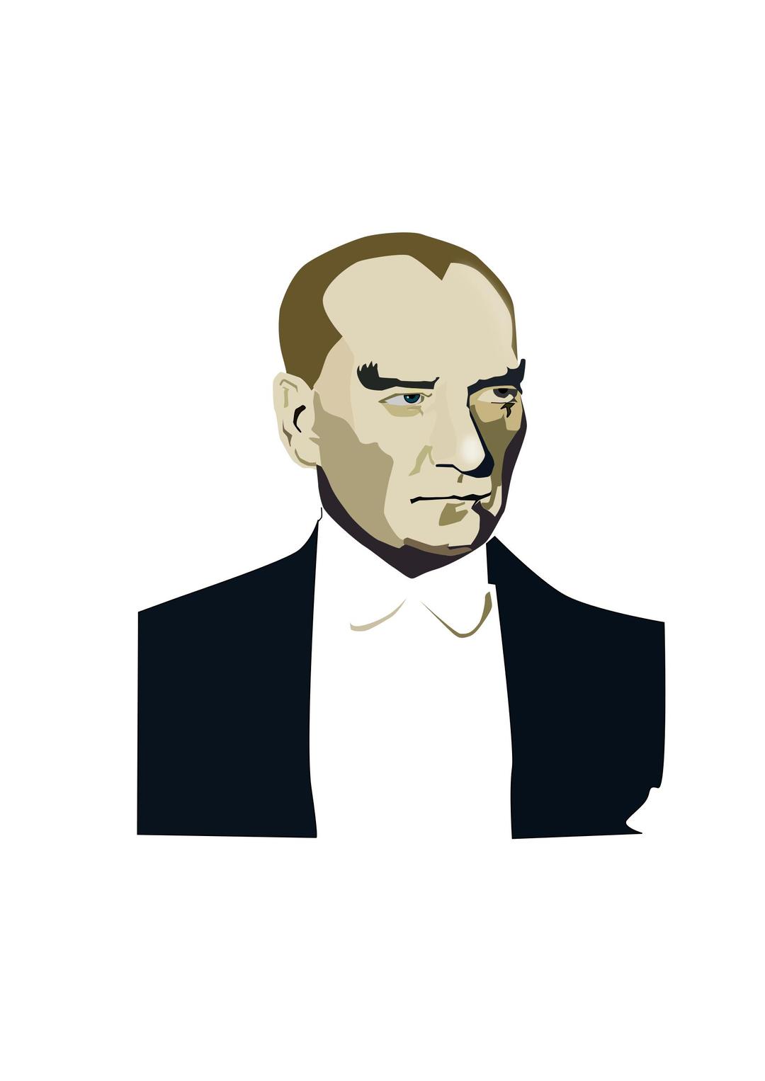 Mustafa Kemal Ataturk portrait png transparent