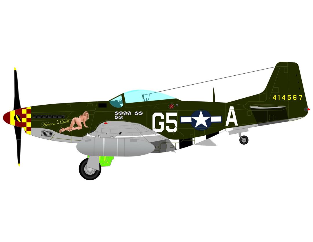 MUSTANG P-51 D png transparent
