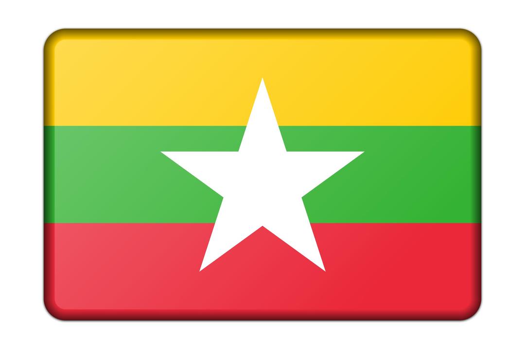Myanmar flag png transparent